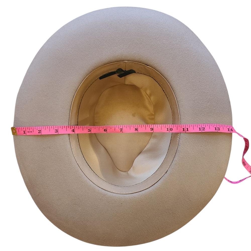 Olive & Pique Wool Fedora Hat Aztec Band Coastal Cowgirl Boho Adjustable - Picture 8 of 14